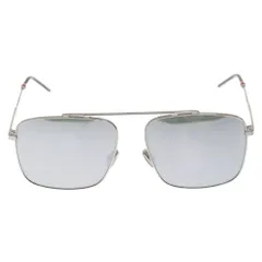 Dior HOMME (ディオールオム) 010DC 0220S セミオート シルバーフレーム ブルークリアレンズ サングラス CDアイコン メタリックのサムネイル