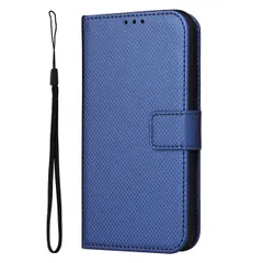 iPhone14 Pro Max ケース 手帳 アイフォン14 プロマックス  チェックレザー シンプル 手帳 ケース 【Color】 ブルー