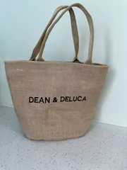 DEAN＆DELUCA ディーン＆デルーカ トートバッグ 麻 お買い物 エコバッグ 弁当バッグ 大容量　ｓサイズ