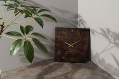 置時計 掛時計 アンティークウッドを使った唯一無二のエイジング サイズ約35cm×36cm カフェ 事務所 ショップ レストラン オフィス 美容室 ホテル 旅館 アンティーク 職人が丁寧に仕上げた1点モノ 経年変化 を楽しむ オールドボード