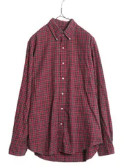 【お得なクーポン配布中!】 ラルフローレン チェック 長袖 ボタンダウン シャツ メンズ L 古着 ポロ 長袖シャツ ワンポイント コットン BD BDシャツ マルチカラー 薄手