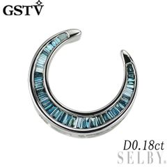 K18WG ローズカット/ラウンド ダイヤモンド ペンダントネックレス 0.47  