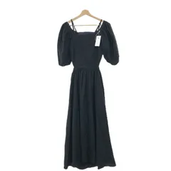 未使用品 AMERI×PUMA アメリ×プーマ  ロングワンピース 622118-01 ブラック フレア コラボ セパレート ナイロン混 レディース　240001085298