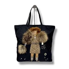 【PRADA】トライアングルロゴ もこもこ★ファートートバッグ PRADA】トライアングルロゴ もこもこ☆ファートートバッグ