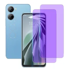 ブルーライトカット93%【 2+2枚セット 】 Wekrsu 国産旭硝子素材 強化ガラス 対応 ZTE Libero 5G IV ガラスフィルム (２枚入り) + レンズフィルム (２枚入り) リベロ5ジー IV フィルム 目の疲れ軽減 カバー 保護フィル