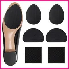 靴底 滑り止め パッド 6枚セット ソールガード ヒールプロテクター 靴底補修 ゴム 高粘着 滑り止めシート 靴底修理 スニーカーかかとすり減り防止 革靴 ソールプロテクター 男女兼用