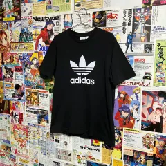 adidas(アディダス) ビッグ ロゴ プリント 黒 半袖