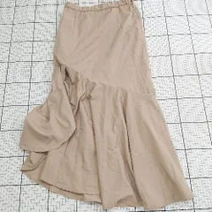 ◇ Θ RESEXY リゼクシー 無地柄 ロング マーメイド マーメイドスカート サイズF ピンクベージュ系 レディース E  【1508250001659】