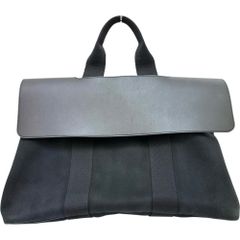 【HERMES/エルメス】ヴァルパライソMM トートバッグ キャンバス/レザー ブラック シルバー金具 レディース 【中古】【真子質店】【BL】