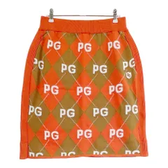 サイズ：2 PEARLY GATES パーリーゲイツ 055-1234914 ニットスカート ロゴ アーガイル柄 オレンジ系 [240101519861] ゴルフウェア レディース ストスト