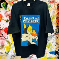 トゥイーティー シルベスター リプリント Tシャツ 半袖 メンズ 新品 トゥイーティー Tシャツ ルーニーテューンズ 90s ヴィンテージ グラフィックT キャラクターT アメリカンポップ ストリートコーデ BugsBunny USJコーデ