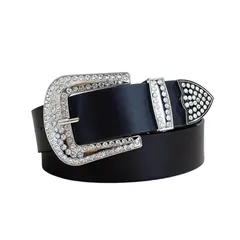 【新品】 [Lamerry] キラキラベルト ブリンブリン ゴルフ ベルト レディース ウエスタン ジーンズ ギャル y2k おしゃれ 派手 太め 105cm 黒 0