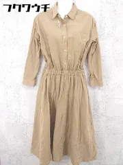 ◇ ◎ Vincent et Mireille バンソンエミレイユ 長袖 ロング ワンピース ベージュ レディース 【中古】 【1002802427572】