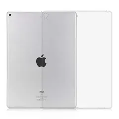 iPad Pro 12.9インチ 第1世代 2015年版/第2世代 2017年版通用 TPU クリア ソフト バック カバー 透明 背面 ケース 落下防止 フルカバー(クリア  クリアブラック) 2色選択