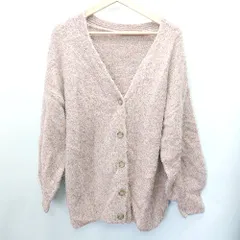 ◇ AND SEARCH アンドサーチ 長袖 カーディガン サイズM ピンク系 レディース E  【1407180033351】