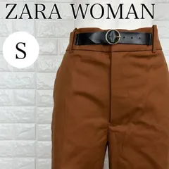 ZARA WOMAN ザラウーマン Sサイズ ワイドパンツ ブラウン シンプル 秋冬 スラックス 茶色 おしゃれ ハイウエスト【A2791-20】