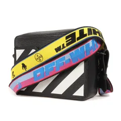 OFF-WHITE オフホワイト 21SS グレインレザー ダブルストラップ ショルダーバッグ ブラック 黒 カバン ブランド カジュアルのサムネイル