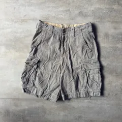 abercombie&fitch　ヒッコリー　チノカーゴパンツ　W30 ストライプ　腰ドローコード