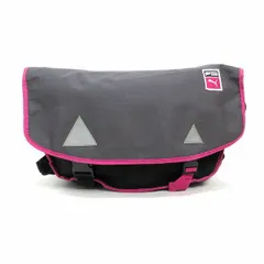 a■プーマ/PUMA メッセンジャーバッグBAG メッセンジャーベルト付き■黒ピンク/兼用/100【中古】