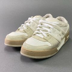 7e10 定価￥149.600 FENDI フェンディ マッチ スエードロートップ スニーカー 7E ホワイト レザー FFパターン シューズ
