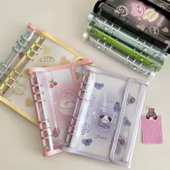 シール帳カバー PVCカバー A5 シール収納 クリア手帳 透明バインダー カスタマイズ手帳 DIYデコ ミニ手帳 コンパクト手帳 スケジュール帳 シール帳 推し活 持ち運び便利 防水 バインダー 防水 黄ばみ防止