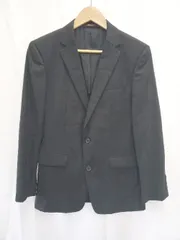 ◇ Θ COMME CA MEN コムサメン ウール100% 長袖 テーラード ジャケット サイズ44 ブラック系 メンズ E  【1508060005304】