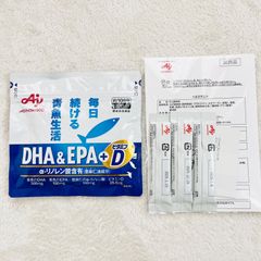 AJINOMOTO 味の素 DHA&EPA+ビタミンD　120粒入り 30日分 出汁おまけ付き