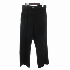 サカイ sacai 美品 Suiting Pants スーチングロングパンツ 無地 ベルト付き 22-02672M 黒 ブラック 2 ■SM3のサムネイル