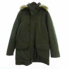 ユニクロ UNIQLO ウルトラウォームハイブリッドダウンコート ミドル丈 ジャケット ファー フード 449728 緑 カーキ M