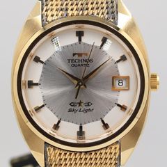 稼働/自動巻き TECHNOS GEMMY 555 パープル文字盤 カットガラス - メルカリ