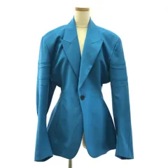 【新品】  BONBOM / ボンボム | ウール ナイロン テーラード ジャケット | M | ターコイズ | レディース