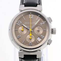 ルイヴィトン / LOUIS VUITTON タンブール クロノグラフ デイト Q1122 ブラウン 自動巻き 【中古】 商品番号 70155のサムネイル