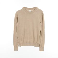 エルメス HERMES ニット Hリフト ベージュ シルク 長袖ニット レディース Used A