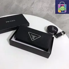プラダの爆金/財布、クレジットカードスロットに紙幣と手形を収納し、両用バッグ財布、[本日特価|新品未使用品]-WT0輸入