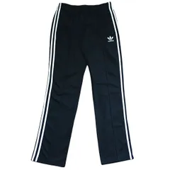 古着 adidas アディダス トラックパンツ トレフォイルロゴ 3ライン ブラック L 105サイズ 256-67