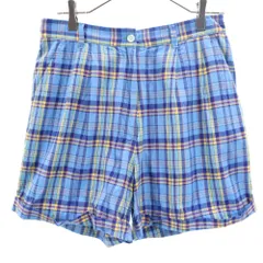 トミーヒルフィガー チェック柄 ショートパンツ ブルー TOMMY HILFIGER メンズ