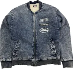 ANAP GiRL ☆ 裏ボア◎ デニム ジャケット デザイン ブルゾン キッズ M 160 ギャル ストリート ファッション 人気 アナップ ガール■AG259