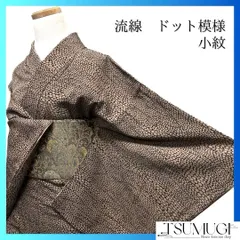 小紋　流線　ドット模様　幾何学　着物　102b p