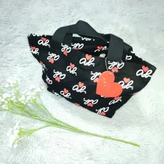 アニエスベーボヤージュ　ミニトートバッグ　ハンドバック　アニエス柄　黒色　アニエスキーホルダー付き