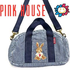 PINK HOUSE  ピンクハウス  うさぎ刺繍  2WAY ミニ ショルダーバッグ