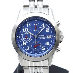 セイコー SEIKO 7T92-0CX0 SND317P2 クロノグラフ ブルー クォーツ デッドストック 稼働品 25-M-836