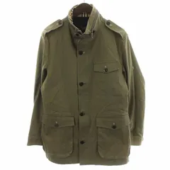 バーバリーブラックレーベル BURBERRY BLACK LABEL スタンドカラーコート ミドル丈 ハイネック ジップアップ M カーキ /YI36のサムネイル