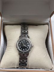 HERMES　クリッパー　レディース　CL4.210　黒文字盤