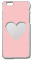 【新品未使用】iPhone6 Plus / 6s Plus アイフォン6sプラス クリア ハードケース (ピンク)  ハート窓 アレンジ くすみカラー カバー スマホケース cl-iphone6splus-362