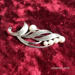 SILVERシルバー MIKIMOTO ミキモト パール 真珠 アクセサリー ブローチのサムネイル