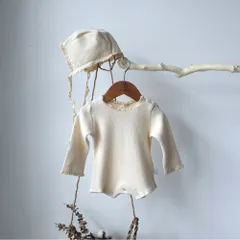 ☆ アイボリー ☆ 73cm ☆ ベビーロンパース lybaby04 ベビー服 ロンパース カバーオール ワッフルロンパース ベビーロンパース 長袖 セット 帽子付き 帽子 ボンネット 綿 コットン レース ベビー 子供服 赤ちゃん 新生児 セレモニードレス