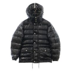 MONCLER (モンクレール) 13AW ×mastermind JAPAN AMBROISE マスターマインド ジャパン 裏地ロゴプリント フーデッド ダウンジャケット ブラック 320964194905 68950
