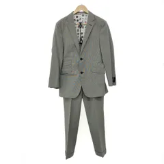 BURBERRY BLACK LABEL バーバリーブラックレーベル  2Bセットアップ サイズ:S  グレー  メンズ 裏地モノグラム 千鳥格子　241005003784