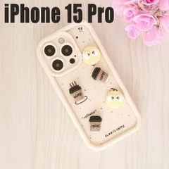 iPhone15 Pro カバー シリーズ 携帯 新品 韓国風 お出かけ 衝撃吸収 かわいい カード収納 可愛い型ケース ホワイト