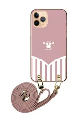 Galaxy S21 5G SC-51B SCG09 ギャラクシーS21 スマホケース スマホショルダー エンジェル 天使 ガーリー ストライプ かわいい レザーベルト ストラップ 調節可能 130cm  カラー04